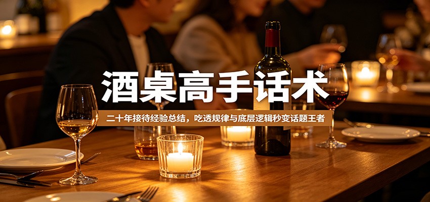 酒桌高手话术：二十年接待经验总结，吃透规律与底层逻辑秒变话题王者 - 淘金派资源网