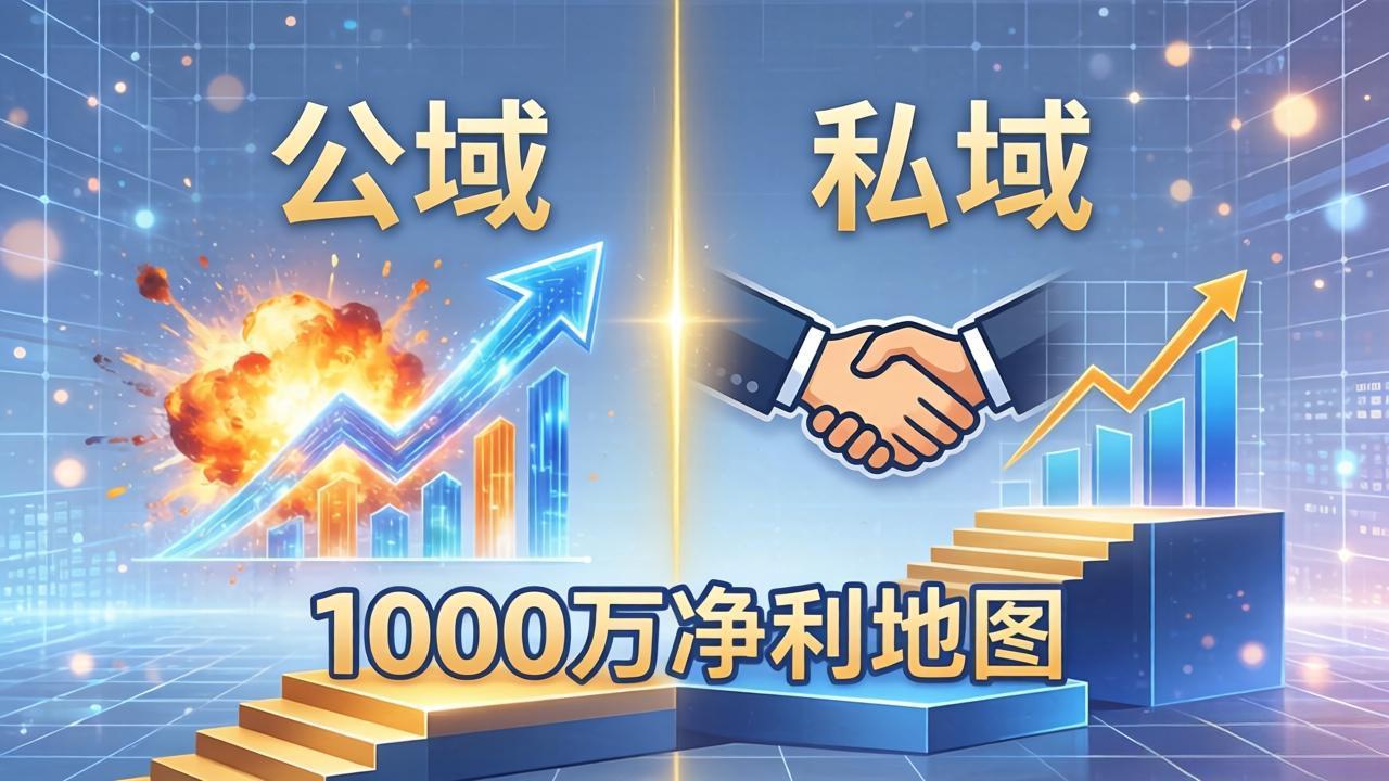 公域玩命出爆款，私域悄悄做成交：这套AI内训课，2026给你打通1000万净利的地图 - 淘金派资源网
