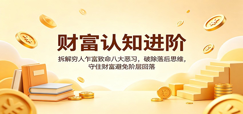 财富认知进阶：拆解穷人乍富致命八大恶习，破除落后思维，守住财富避免阶层回落 - 淘金派资源网