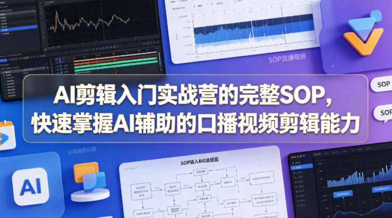 AI剪辑入门实战营的完整SOP，快速掌握AI辅助的口播视频剪辑能力 - 淘金派资源网