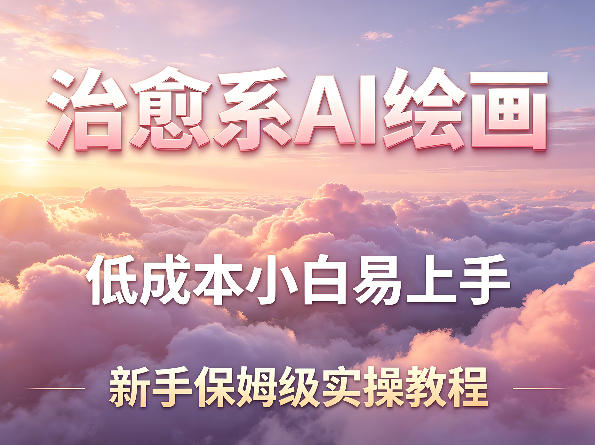 治愈系AI绘画提示词项目，低成本小白易上手，每天10分钟，新手保姆级实操教程 - 淘金派资源网