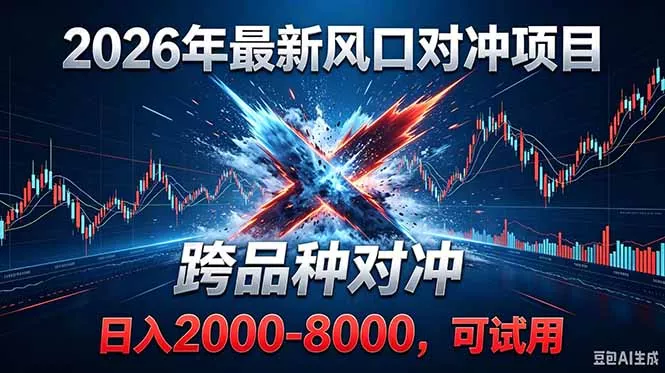 2026创业新风口！最新对冲！跨品种对冲！日收益2000-6000+ - 淘金派资源网