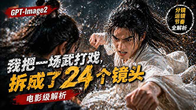 用GPT-Image2，把一段武打对决拆成24个连续镜头，从人物建立、动作衔接、运镜节奏，到情绪爆发 - 淘金派资源网