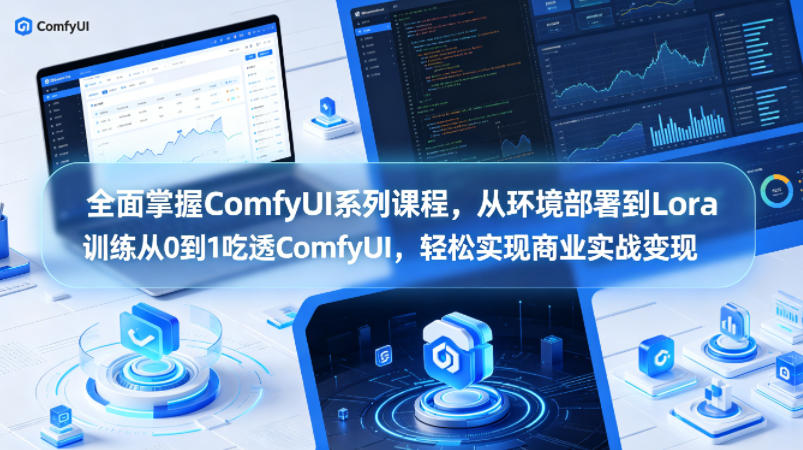 全面掌握ComfyUI系列课程，从环境部署到Lora训练从0到1吃透ComfyUI，轻松实现商业实战变现 - 淘金派资源网