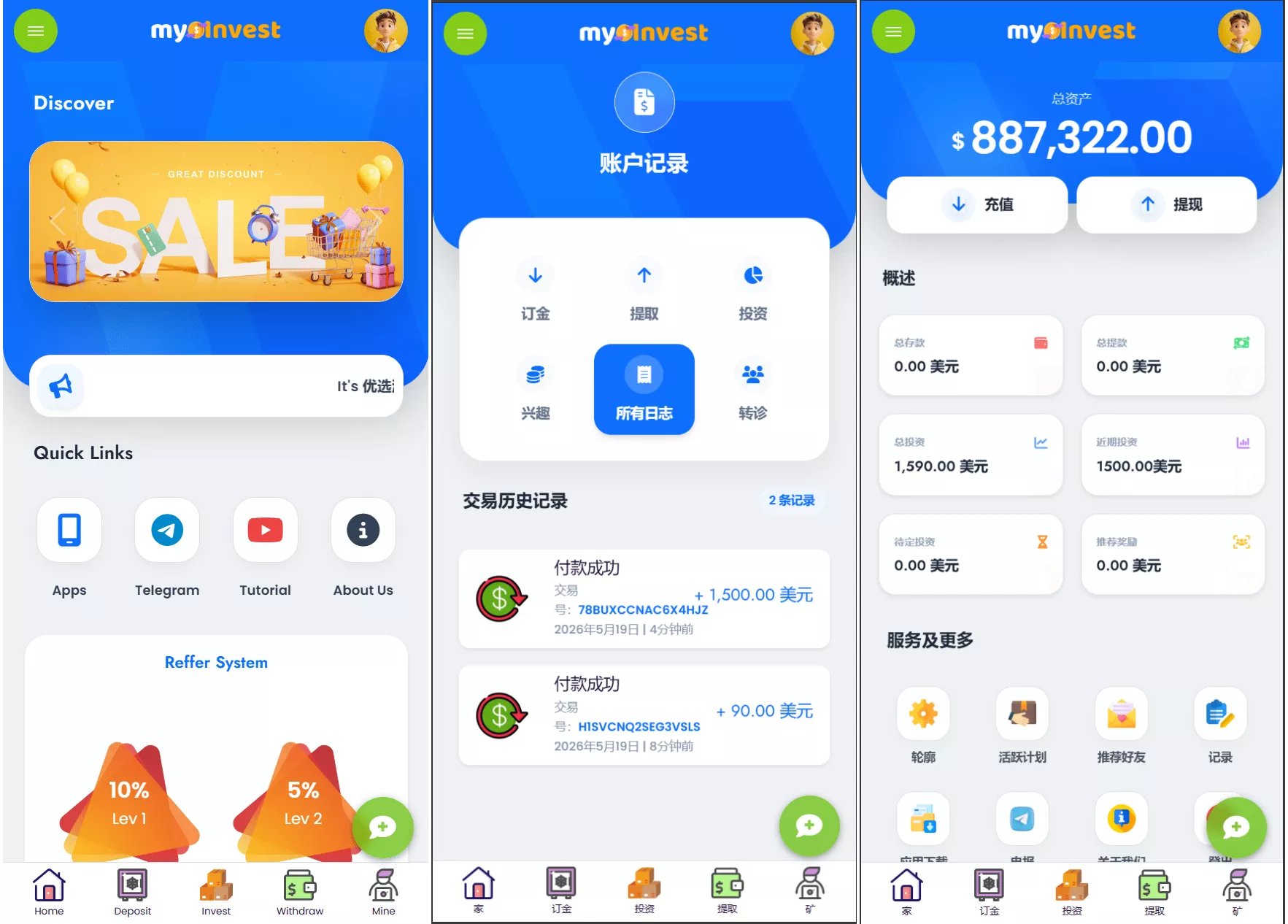 多语言自定义产品系统/企鹅养殖投资返利/一键安装 - 淘金派资源网