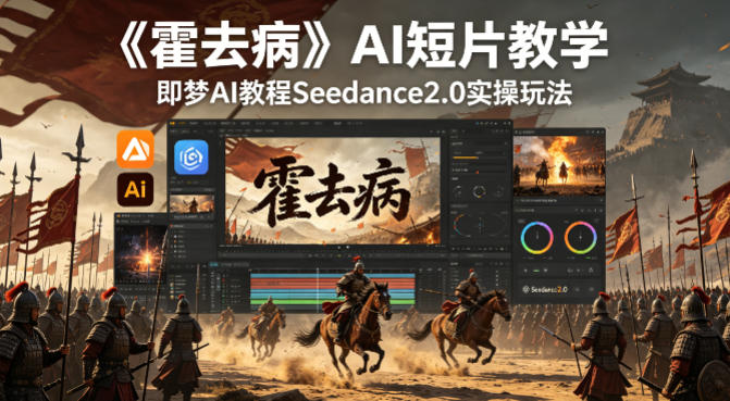 《霍去病》AI短片教学，即梦AI教程Seedance2.0实操玩法 - 淘金派资源网
