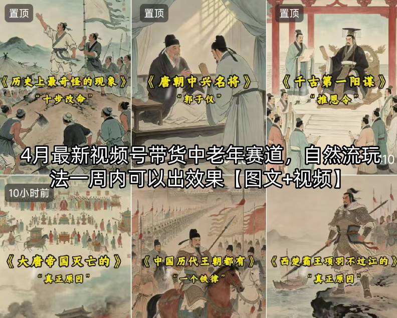 4月最新视频号带货中老年赛道，自然流玩法一周内可以出效果【图文+视频】 - 淘金派资源网