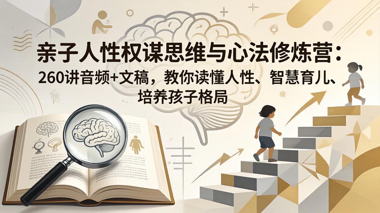 亲子人性权谋思维与心法修炼营：260讲音频+文稿，教你读懂人性、智慧育儿、培养孩子格局 - 淘金派资源网