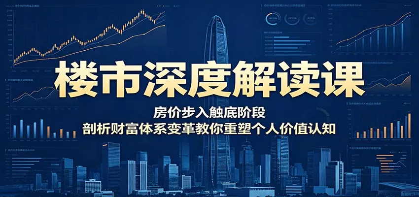 楼市深度解读课：房价步入触底阶段，剖析财富体系变革教你重塑个人价值认知 - 淘金派资源网