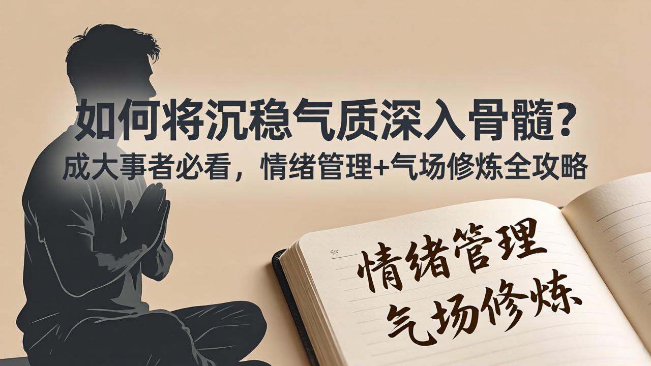 付费文章：如何将沉稳气质深入骨髓？成大事者必看，情绪管理+气场修炼全攻略 - 淘金派资源网