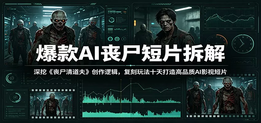 爆款AI丧尸短片拆解：深挖《丧尸清道夫》创作逻辑，复刻玩法快速打造高品质AI影视短片 - 淘金派资源网