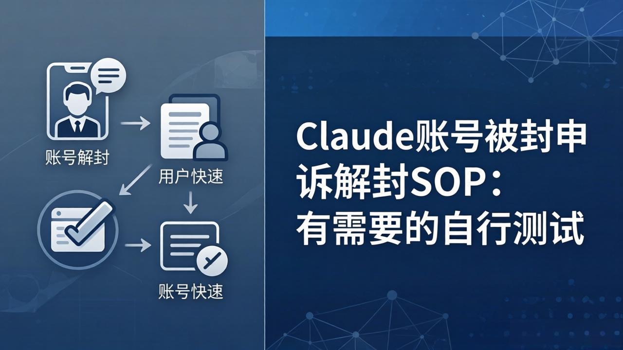 Claude账号被封申诉解封SOP：有需要的自行测试 - 淘金派资源网
