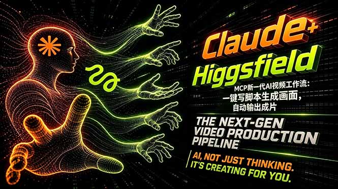 Claude+Higgsfield MCP新一代AI视频工作流：一键写脚本生成画面，自动输出成片 - 淘金派资源网