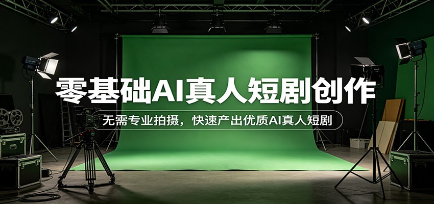 零基础AI真人短剧创作：无需专业拍摄，快速产出优质AI真人短剧 - 淘金派资源网