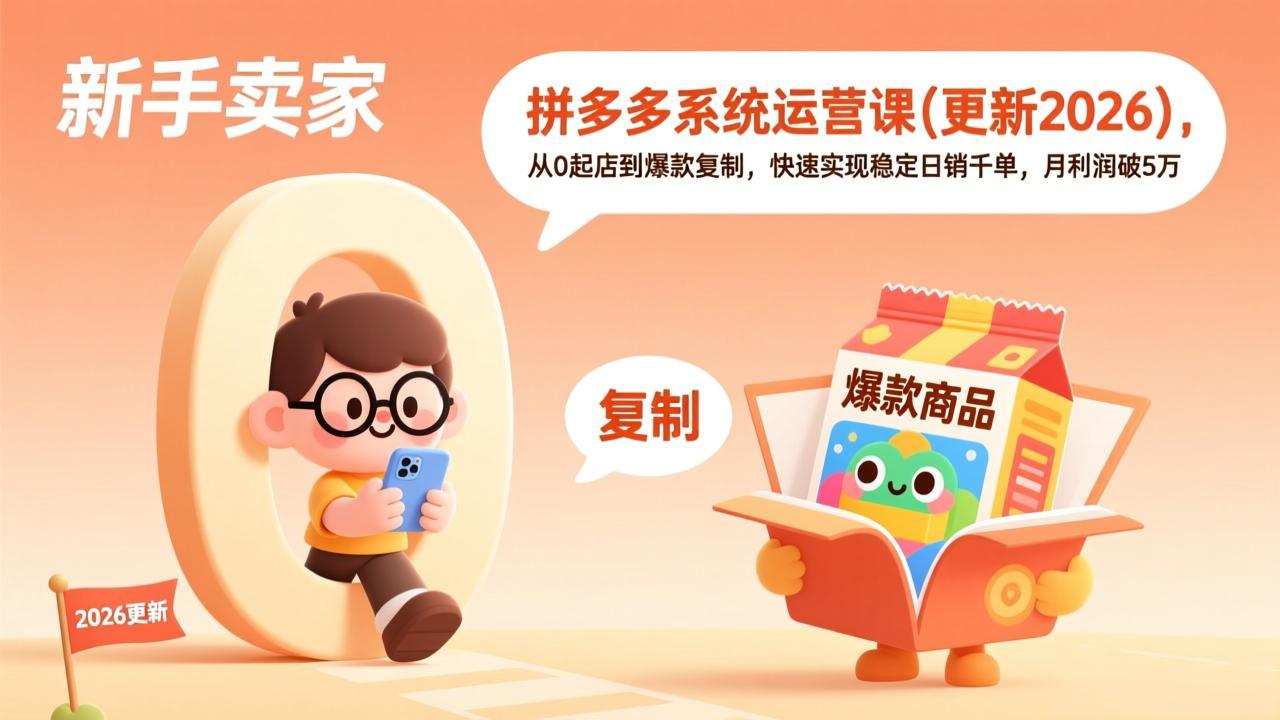 拼多多系统运营课(更新3月 - 淘金派资源网