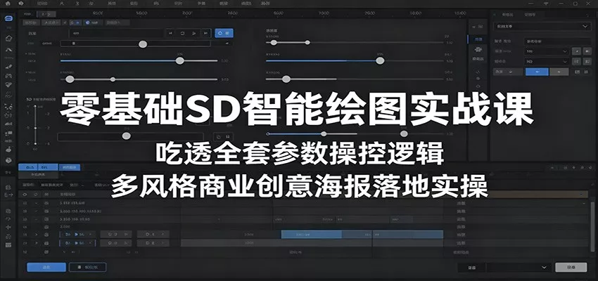 零基础SD智能绘图实战课：吃透全套参数操控逻辑，多风格商业创意海报落地实操 - 淘金派资源网