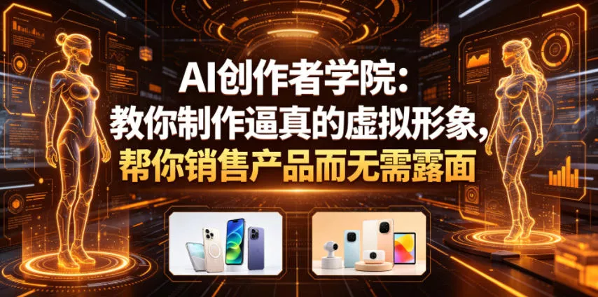 AI创作者学院：教你制作逼真的虚拟形象，帮你销售产品而无需露面【原创双语字幕】 - 淘金派资源网