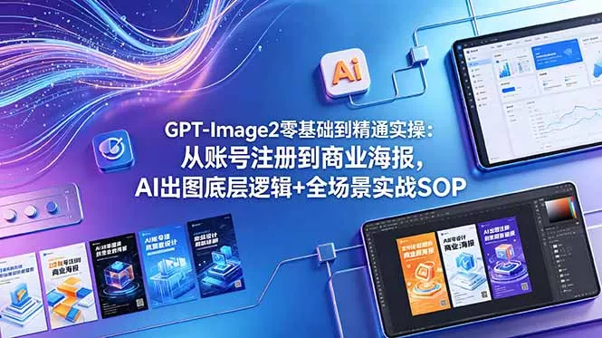 GPT-Image2零基础到精通实操：从账号注册到商业海报，AI出图底层逻辑+全场景实战SOP - 淘金派资源网