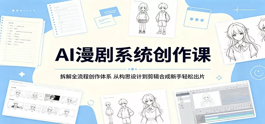 AI漫剧系统创作课：拆解全流程创作体系，从构思设计到剪辑合成新手轻松出片 - 淘金派资源网