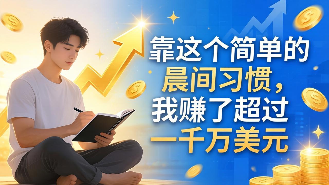 付费文章：靠这个简单的晨间习惯，我赚了超过一千万美元 - 淘金派资源网
