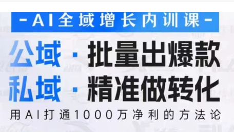 吴思晓·2026AI全域增长内训课+思维导图 - 淘金派资源网