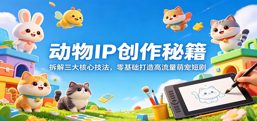 动物IP创作秘籍：拆解三大核心技法，零基础打造高流量萌宠短剧 - 淘金派资源网