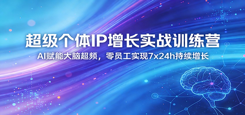 超级个体IP增长实战训练营：AI赋能大脑超频，零员工实现7x24h持续增长(更新) - 淘金派资源网