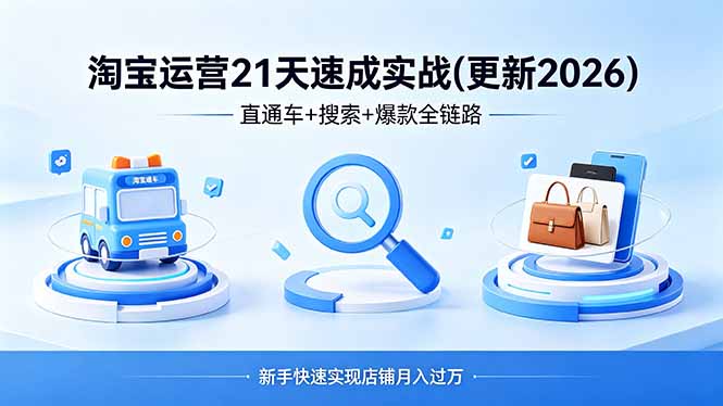 淘宝运营21天速成实战(更新4月 - 淘金派资源网