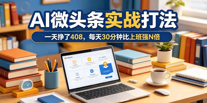 一天挣了408，AI微头条实战打法，每天30分钟比上班强N倍 - 淘金派资源网