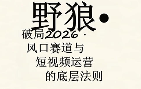野狼团队·多平台实操运营课，覆盖AI口播、服装、好物、漫剪等热门玩法(更新4月29日) - 淘金派资源网
