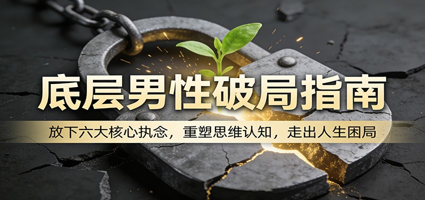 底层男性破局指南：放下六大核心执念，重塑思维认知，走出人生困局 - 淘金派资源网