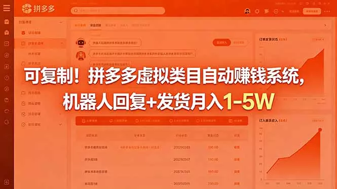 可复制！拼多多虚拟类目自动赚钱系统，机器人回复+发货月入 1-5W - 淘金派资源网