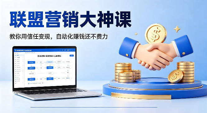 联盟营销大神课，教你用信任变现，自动化賺钱还不费力【原创双语字幕】 - 淘金派资源网