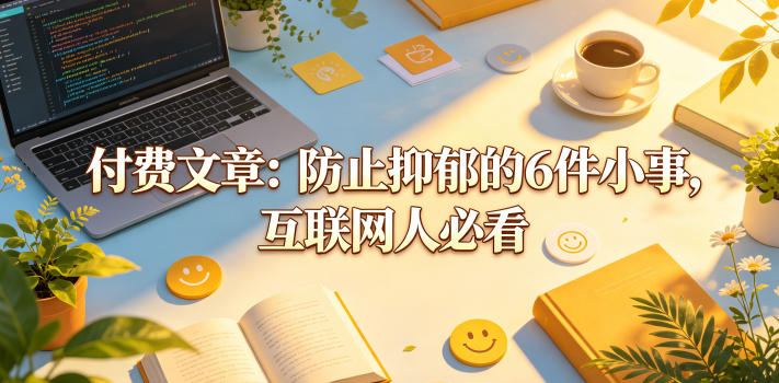 付费文章：防止抑郁的6件小事，互联网人必看！ - 淘金派资源网