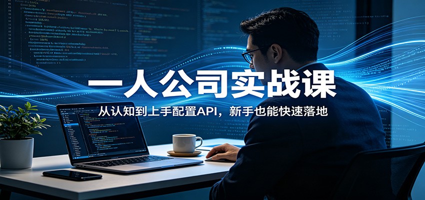 一人公司实战课：从认知到上手配置API，新手也能快速落地 - 淘金派资源网