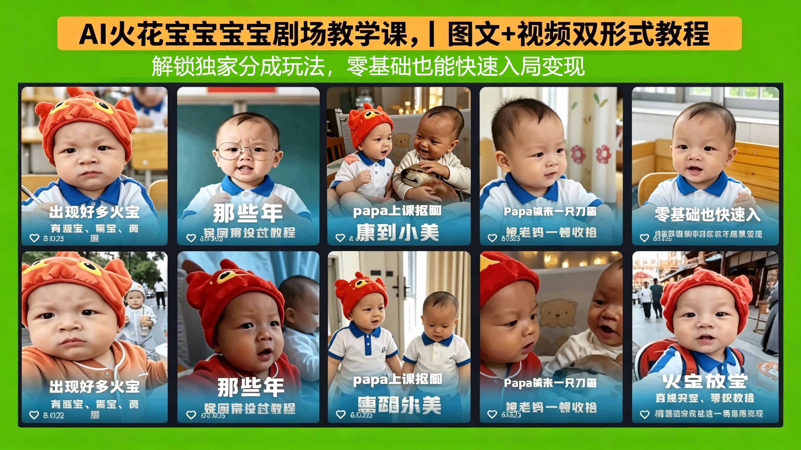 AI火花宝宝宝宝剧场教学课，图文+视频双形式教程，解锁独家分成玩法，零基础也能快速入局变现 - 淘金派资源网
