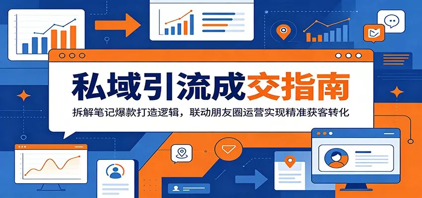 私域引流成交指南：拆解笔记爆款打造逻辑，联动朋友圈运营实现精准获客转化 - 淘金派资源网