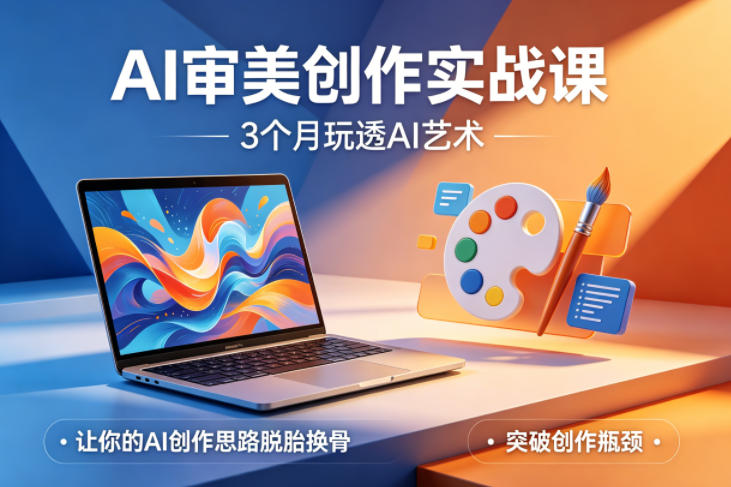 AI审美创作实战课，3个月玩透AI艺术，让你的AI创作思路脱胎换骨，突破创作瓶颈 - 淘金派资源网