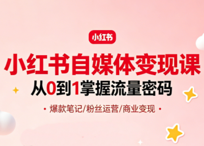 大漂亮·小红书自媒体变现课 - 淘金派资源网