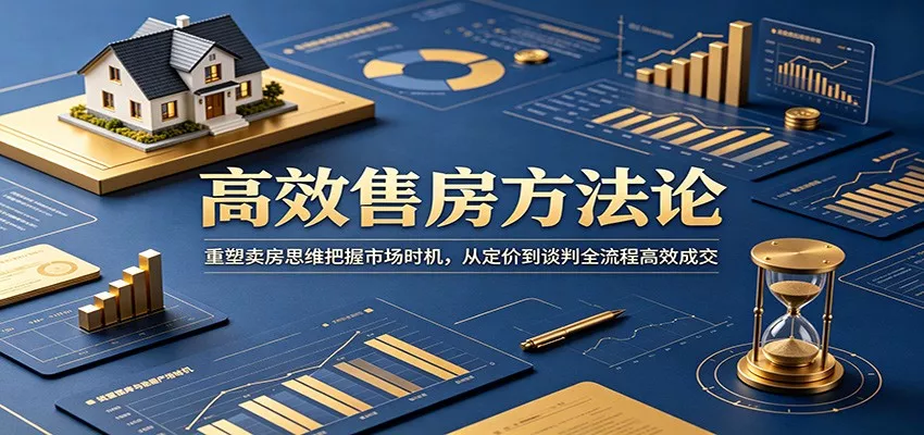 高效售房方法论：重塑卖房思维把握市场时机，从定价到谈判全流程高效成交 - 淘金派资源网