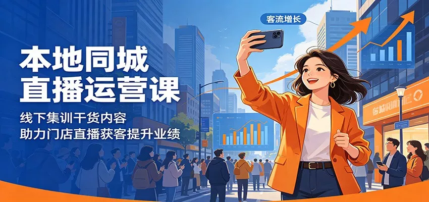 本地同城直播运营课：线下集训干货内容，助力门店直播获客提升业绩 - 淘金派资源网