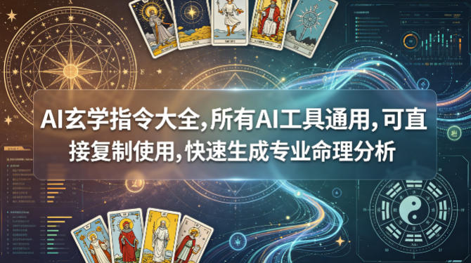 AI玄学指令大全，所有AI工具通用，可直接复制使用，快速生成专业命理分析 - 淘金派资源网