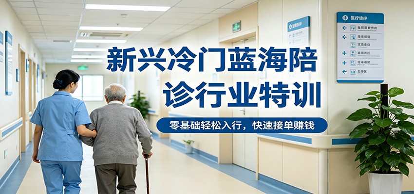 新兴冷门蓝海陪诊行业特训，零基础轻松入行，快速接单赚钱 - 淘金派资源网