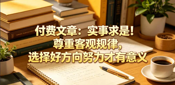 付费文章：实事求是！尊重客观规律，选择好方向努力才有意义 - 淘金派资源网