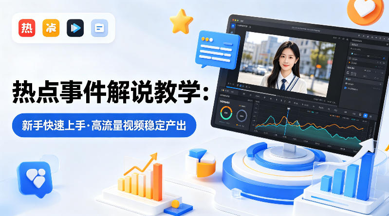 某大V的热点事件解说教学，新手也能快速上手，稳定产出高流量解说视频 - 淘金派资源网